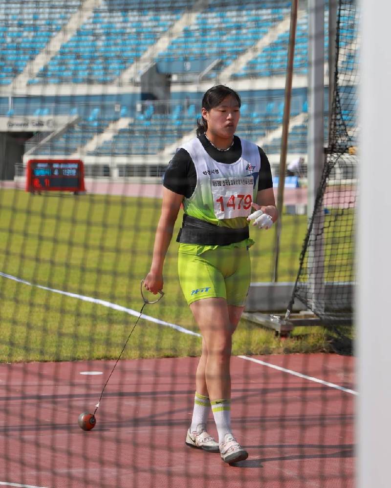 김태희, 종별육상 여자 해머던지기 우승…"70ｍ 넘기겠다"